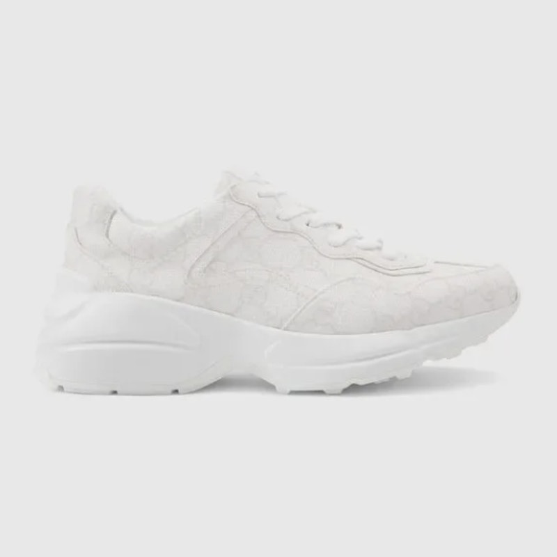 Gucci Exclusive Rhyton Gg Monogram Logo Chunky Sneakers White Sz Us 10.5